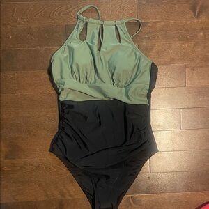 Two-Tone Halter One-Piece Swimsuit small ⭐️2 for 18⭐️